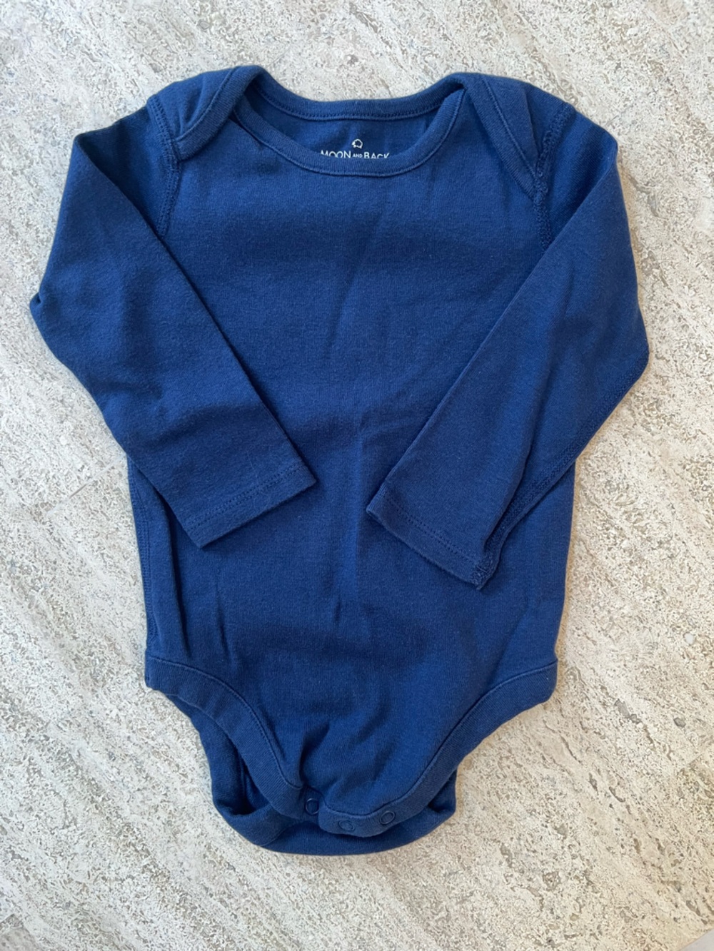 Hanna Andersson Navy Blue Long Sleeve Baby Bodysuit